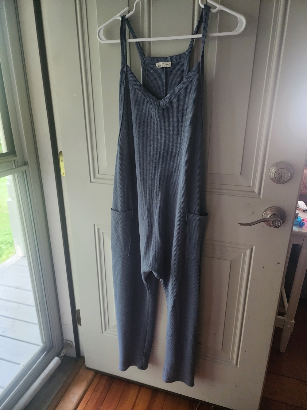 Sozy Casual Slate Blue Women's Relaxed Jumpsuit with Pockets M